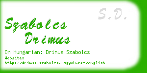 szabolcs drimus business card